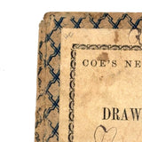 Scarce Coe's New Drawing Cards No. 1, 1858, Partial Set of Nine in Lovely Original Sleeve