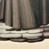 Monaco Jesuita, Jesuit Priest in Traditional Hat and Robe, 19th Century Watercolor on Wove