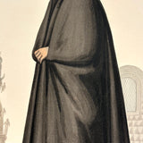Monaco Jesuita, Jesuit Priest in Traditional Hat and Robe, 19th Century Watercolor on Wove