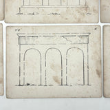 Scarce Coe's New Drawing Cards No. 1, 1858, Partial Set of Nine in Lovely Original Sleeve