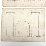 Scarce Coe's New Drawing Cards No. 1, 1858, Partial Set of Nine in Lovely Original Sleeve