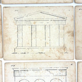 Scarce Coe's New Drawing Cards No. 1, 1858, Partial Set of Nine in Lovely Original Sleeve