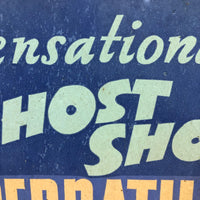 Dwight Damon's SUPERNATURAL Halloween Ghost Show, 1936, Scarce Silkscreen on Board Poster with Excellent Graphics, Poultney, VT