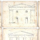 Scarce Coe's New Drawing Cards No. 1, 1858, Partial Set of Nine in Lovely Original Sleeve