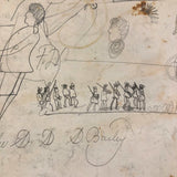 Late 19th C. Very Densely Doodled Ledger End Page (No. 5, Double-sided)