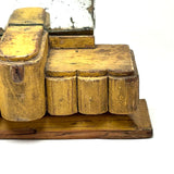 Painterly, Aura-full Art Deco Style Folk Art Miniature Vanity in Best Yellow