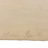 Monaco Jesuita, Jesuit Priest in Traditional Hat and Robe, 19th Century Watercolor on Wove