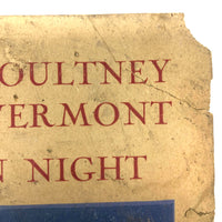 Dwight Damon's SUPERNATURAL Halloween Ghost Show, 1936, Scarce Silkscreen on Board Poster with Excellent Graphics, Poultney, VT