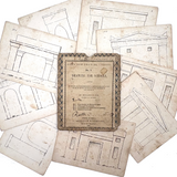 Scarce Coe's New Drawing Cards No. 1, 1858, Partial Set of Nine in Lovely Original Sleeve