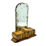 Painterly, Aura-full Art Deco Style Folk Art Miniature Vanity in Best Yellow