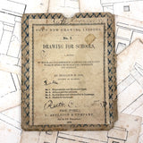 Scarce Coe's New Drawing Cards No. 1, 1858, Partial Set of Nine in Lovely Original Sleeve