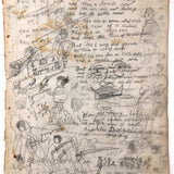 Late 19th C. Very Densely Doodled Ledger End Page (No. 4, Double-sided)