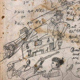 Late 19th C. Very Densely Doodled Ledger End Page (No. 4, Double-sided)