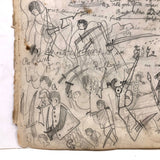 Late 19th C. Very Densely Doodled Ledger End Page (No. 4, Double-sided)