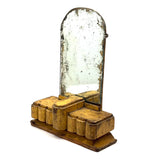 Painterly, Aura-full Art Deco Style Folk Art Miniature Vanity in Best Yellow