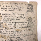 Late 19th C. Very Densely Doodled Ledger End Page (No. 4, Double-sided)