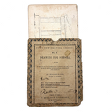 Scarce Coe's New Drawing Cards No. 1, 1858, Partial Set of Nine in Lovely Original Sleeve