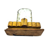 Painterly, Aura-full Art Deco Style Folk Art Miniature Vanity in Best Yellow