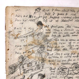 Late 19th C. Very Densely Doodled Ledger End Page (No. 4, Double-sided)