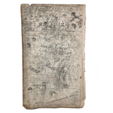 Late 19th C. Very Densely Doodled Ledger End Page (No. 4, Double-sided)