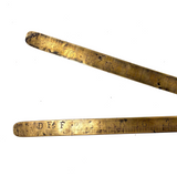 Nice 19th Century J. Chesterman, Sheffield (London) Brass Blacksmith's Rule, Monogrammed Both Sides