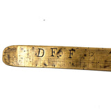 Nice 19th Century J. Chesterman, Sheffield (London) Brass Blacksmith's Rule, Monogrammed Both Sides