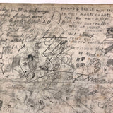 Late 19th C. Very Densely Doodled Ledger End Page (No. 4, Double-sided)