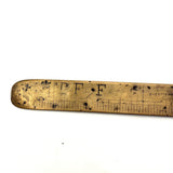 Nice 19th Century J. Chesterman, Sheffield (London) Brass Blacksmith's Rule, Monogrammed Both Sides