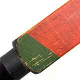 Slapstick! C. Early 20th Century Turned Handle Noisemaker in Glorious Original Paint