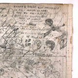 Late 19th C. Very Densely Doodled Ledger End Page (No. 4, Double-sided)