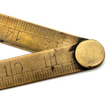 Nice 19th Century J. Chesterman, Sheffield (London) Brass Blacksmith's Rule, Monogrammed Both Sides