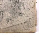 Late 19th C. Very Densely Doodled Ledger End Page (No. 4, Double-sided)