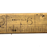 Nice 19th Century J. Chesterman, Sheffield (London) Brass Blacksmith's Rule, Monogrammed Both Sides
