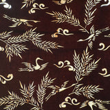 Antique Japanese Katagami Textile Stencil with Cranes, Branches, and Handwritten Notes