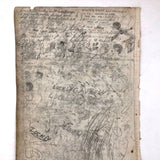 Late 19th C. Very Densely Doodled Ledger End Page (No. 4, Double-sided)