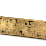 Nice 19th Century J. Chesterman, Sheffield (London) Brass Blacksmith's Rule, Monogrammed Both Sides