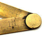 Nice 19th Century J. Chesterman, Sheffield (London) Brass Blacksmith's Rule, Monogrammed Both Sides