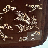 Antique Japanese Katagami Textile Stencil with Cranes, Branches, and Handwritten Notes