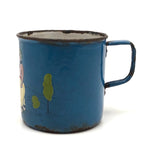 Red Balloon, Much Loved c. 1930s Enamel Painted Tin Child's Cup