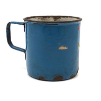 Red Balloon, Much Loved c. 1930s Enamel Painted Tin Child's Cup