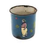 Red Balloon, Much Loved c. 1930s Enamel Painted Tin Child's Cup