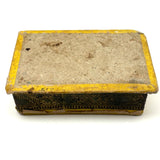 C. 1830 Folk Art Forget me Not Box with Stencil Painted Velvet Top and Fabulous Interior Mirror