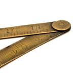 Nice 19th Century J. Chesterman, Sheffield (London) Brass Blacksmith's Rule, Monogrammed Both Sides