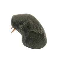 Inuit Walrus Head with Tusks and Nice Vein in Stone (Small Chip)