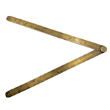 Nice 19th Century J. Chesterman, Sheffield (London) Brass Blacksmith's Rule, Monogrammed Both Sides