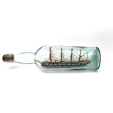 Beautiful Old Four Mast Folk Art Ship in a Bottle in Excellent Paint