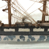 Beautiful Old Four Mast Folk Art Ship in a Bottle in Excellent Paint