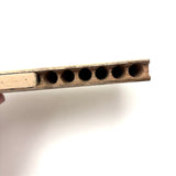 Wonderful Antique Dutch Slide Lid Crayon Holder with Folk Art Watercolor