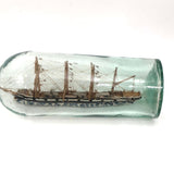 Beautiful Old Four Mast Folk Art Ship in a Bottle in Excellent Paint