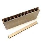 Wonderful Antique Dutch Slide Lid Crayon Holder with Folk Art Watercolor